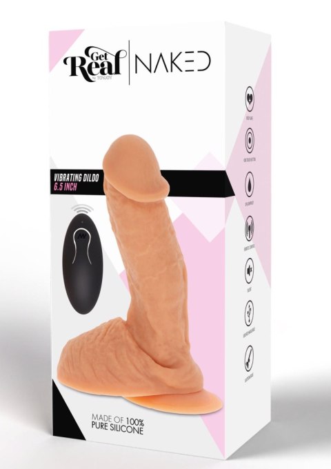 Silicone Vibrating Dildo Light skin tone