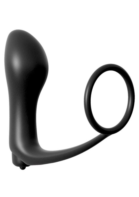 Cockring Vibrating Plug, korek analny Black