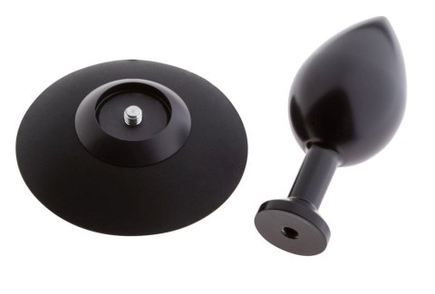 MALESATION Alu-Plug, korek analny with suction cup large, black