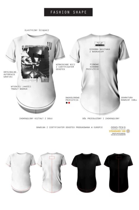 T-shirt men white M fashion