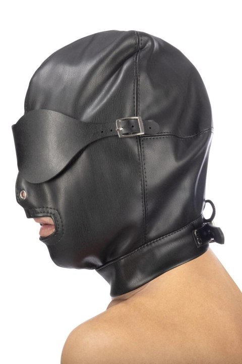 PU FETISH MOUTH HOOD