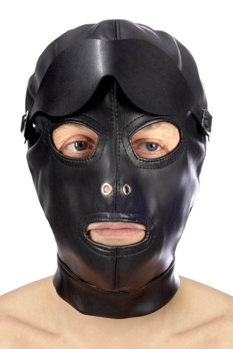 PU FETISH MOUTH HOOD