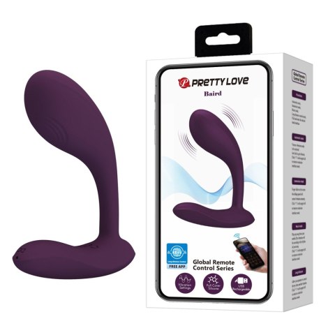 WIBRATOR - Baird Purple, 12 vibration functions Mobile APP Long-distance Control