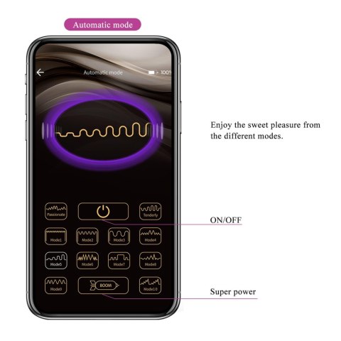 WIBRATOR - Baird Purple, 12 vibration functions Mobile APP Long-distance Control