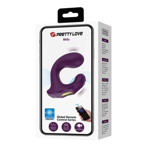 PRETTY LOVE - Billy Purple, 12 vibration functions Mobile APP remote control