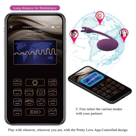 PRETTY LOVE - Catalina, 12 vibration functions Mobile APP Long-distance Control