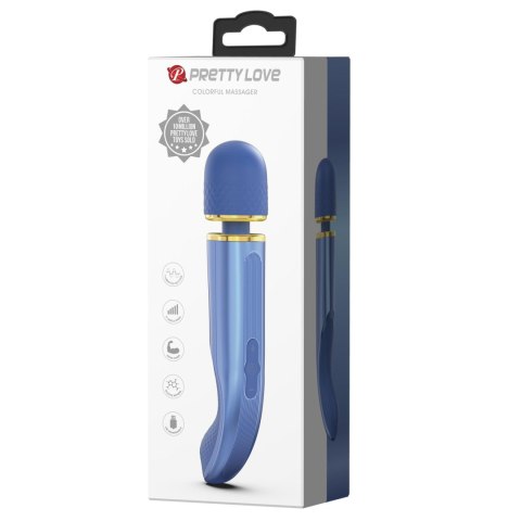 2 WIBRATOR - Colorful Wibrator, masażer, wand Blue, 7 vibration functions 5 levels of speed control