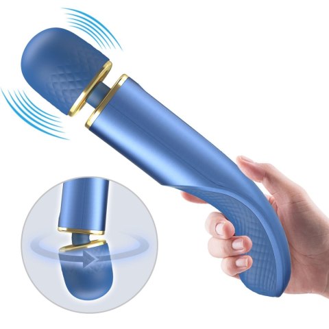 2 WIBRATOR - Colorful Wibrator, masażer, wand Blue, 7 vibration functions 5 levels of speed control