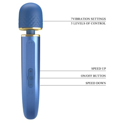 PRETTY LOVE - Colorful Massager Blue, 7 vibration functions 5 levels of speed control