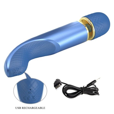 2 WIBRATOR - Colorful Wibrator, masażer, wand Blue, 7 vibration functions 5 levels of speed control