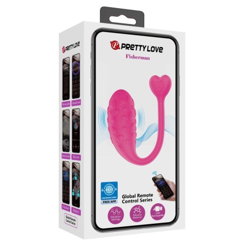 PRETTY LOVE - Fisherman Pink, 12 vibration functions Mobile APP remote control