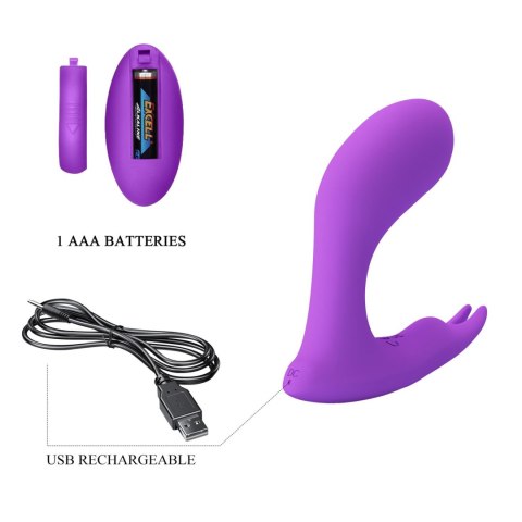 PRETTY LOVE - Idabelle Purple, 12 vibration functions 12 pulse wave settings Wireless remote control