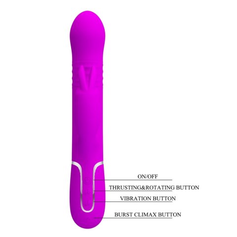 2 WIBRATOR - Coale Twinkled Tenderness Purple, 7 vibration functions 4 rotation functions 4 thrusting settings