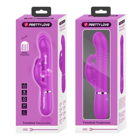 2 WIBRATOR - Coale Twinkled Tenderness Purple, 7 vibration functions 4 rotation functions 4 thrusting settings