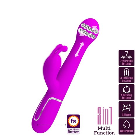 2 WIBRATOR - Dejon Twinkled Tenderness Purple, 7 vibration functions 4 thrusting settings 4 rotation functions