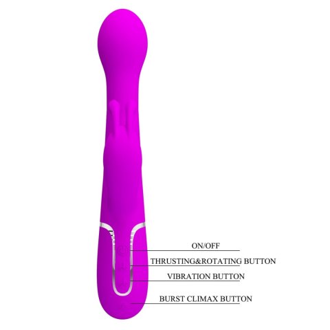 2 WIBRATOR - Dejon Twinkled Tenderness Purple, 7 vibration functions 4 thrusting settings 4 rotation functions