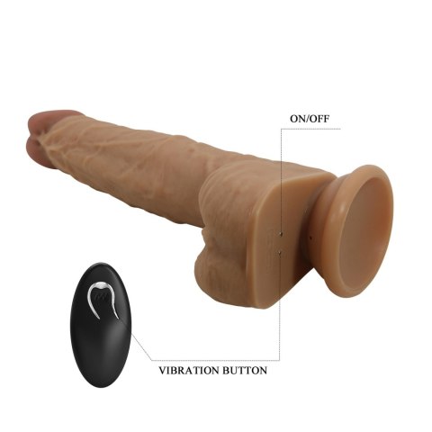 PRETTY LOVE - Jonathan 8,3'' Light Brown, 3 vibration functions Thrusting Wireless remote control