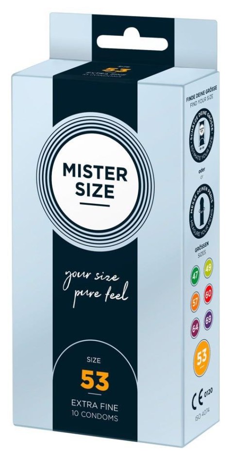 Mister Size 53mm pack of 10