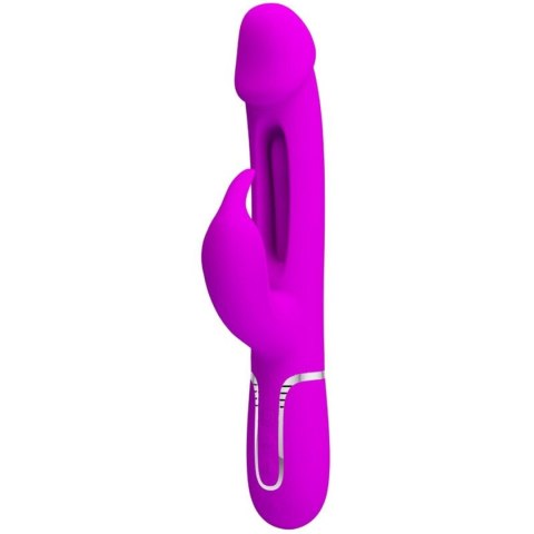 WIBRATOR - Kampas Wibrator króliczek, rabbit 3 in 1, multifunction vibrator with tongue violet