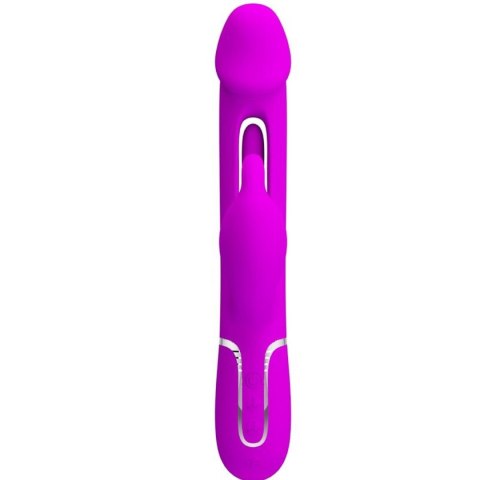 2 WIBRATOR - Kampas Wibrator króliczek, rabbit 3 in 2, multifunction vibrator with tongue violet