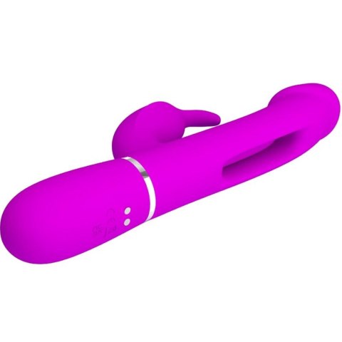 2 WIBRATOR - Kampas Wibrator króliczek, rabbit 3 in 2, multifunction vibrator with tongue violet