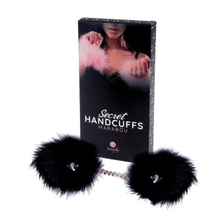 BLACK MARABOU HANDCUFFS