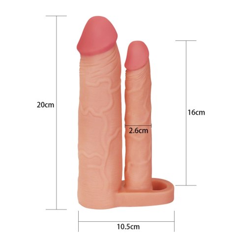 Add 2"" Pleasure X Tender Double Penis Sleeve