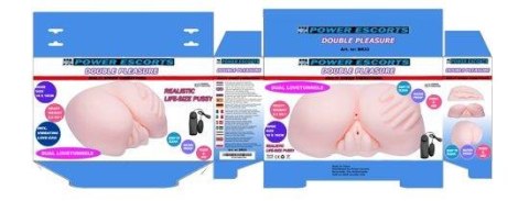 Double pleasure flesh 2.2 kg vibrating big masturbator