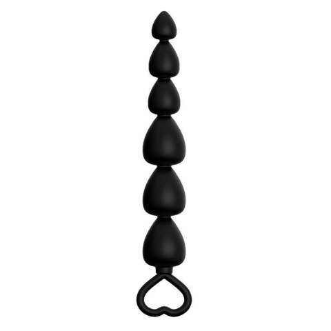 Plug, korek analny-Power Escorts - Anal Beads Runner - Silicone-Black