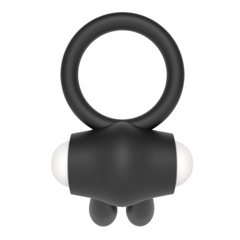 Power Clit Silicone Cockring Black