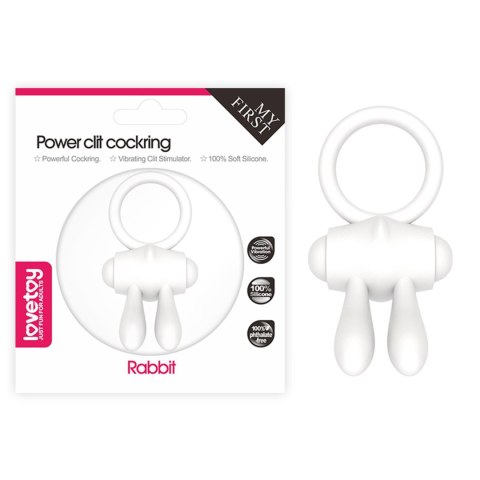 Power Clit Silicone Cockring White