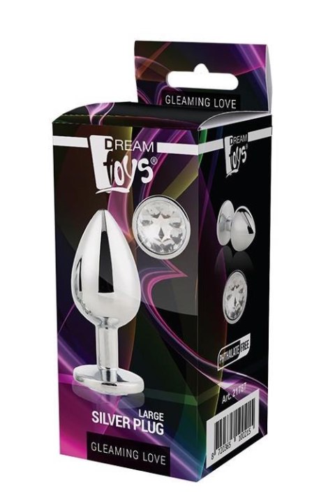 GLEAMING LOVE SILVER plug, korek analny LARGE