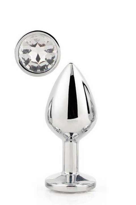 GLEAMING LOVE SILVER plug, korek analny LARGE