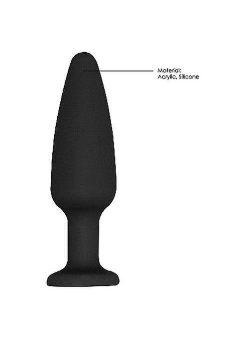 Cone-Shaped Diamond Butt Plug - Black