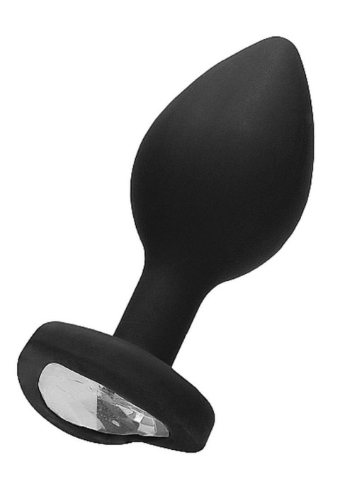 Diamond Heart Butt Plug, korek analny - Large - Black