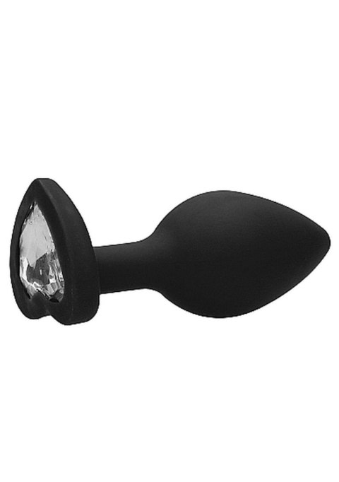 Diamond Heart Butt Plug, korek analny - Large - Black