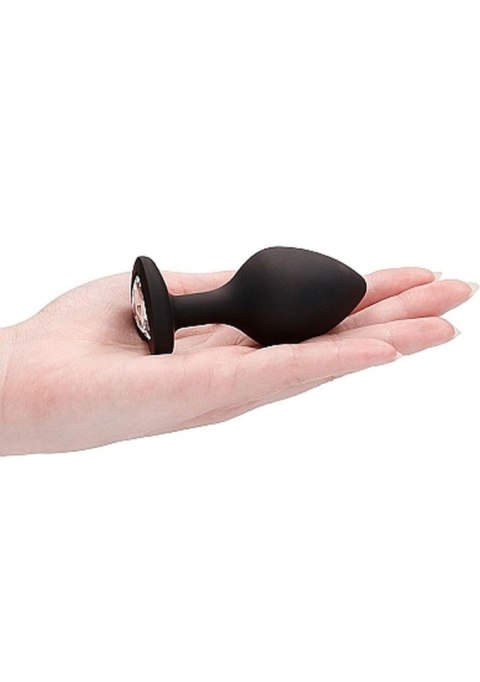 Diamond Heart Butt Plug, korek analny - Large - Black