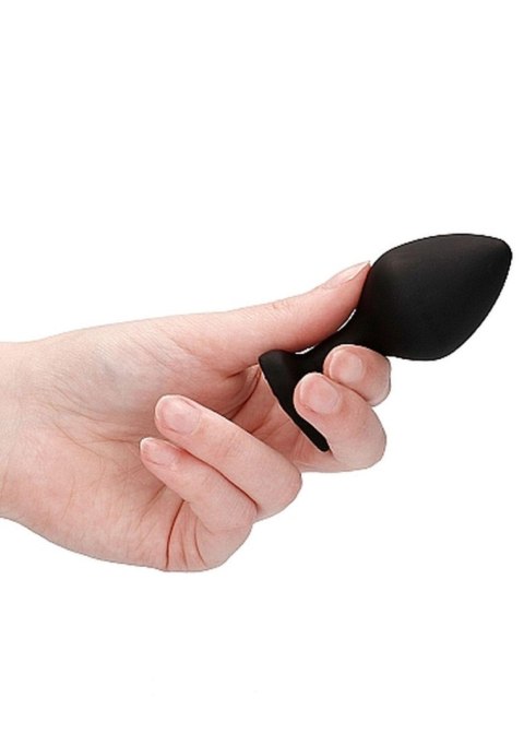 Diamond Heart Butt Plug, korek analny - Large - Black