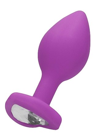 Diamond Heart Butt Plug, korek analny - Regular - Purple