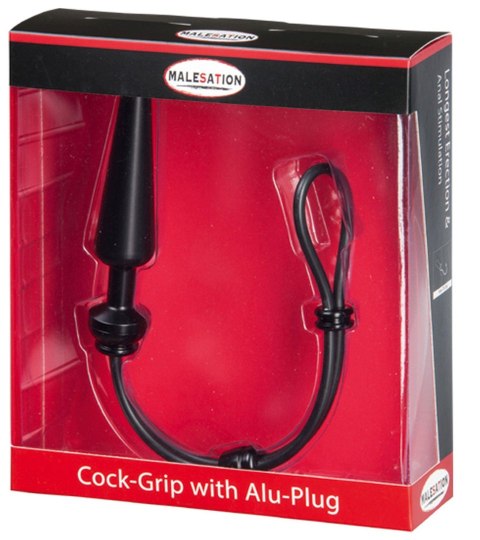 MALESATION Cock-Grip with Alu-Plug medium, black