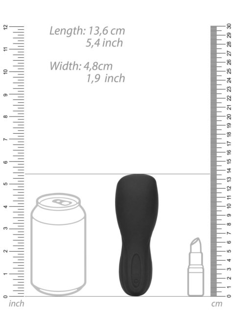 Vibrating Masturbator Sleeve - Licorice Black