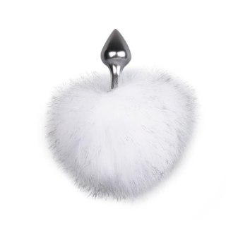 Bunny Tail Plug, korek analny No. 1 - Silver/WhiteKorek analny