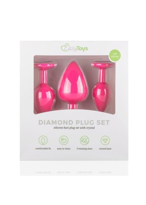 Plug, korek analny-Diamond Plug, korek analny Set-Pink