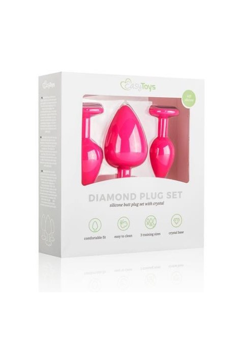 Plug, korek analny-Diamond Plug, korek analny Set-Pink