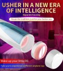 Masturbator-Vibrating, Rotating and Flashing Masturbation USB 10+10 Function / Talk Mode