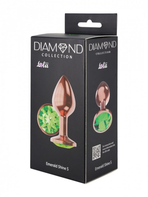 Plug, korek analny-Butt Plug, korek analny Diamond Emerald Shine S Rose Gold Plug, korek analny-Butt Plug, korek analny Diamond Emerald Shine S Rose Gold