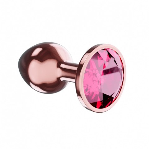 Plug, korek analny-Butt Plug, korek analny Diamond Ruby Shine L Rose Gold