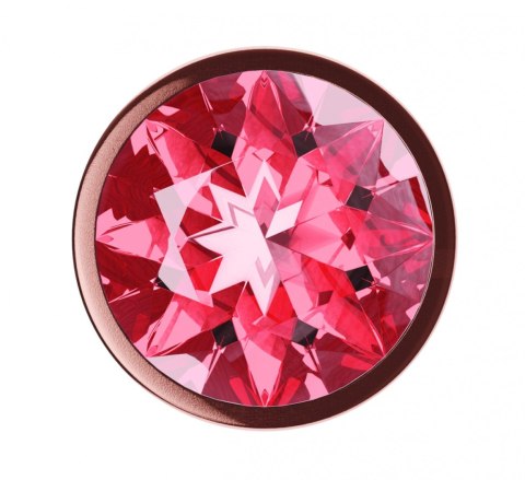 Plug, korek analny-Butt Plug, korek analny Diamond Ruby Shine L Rose Gold