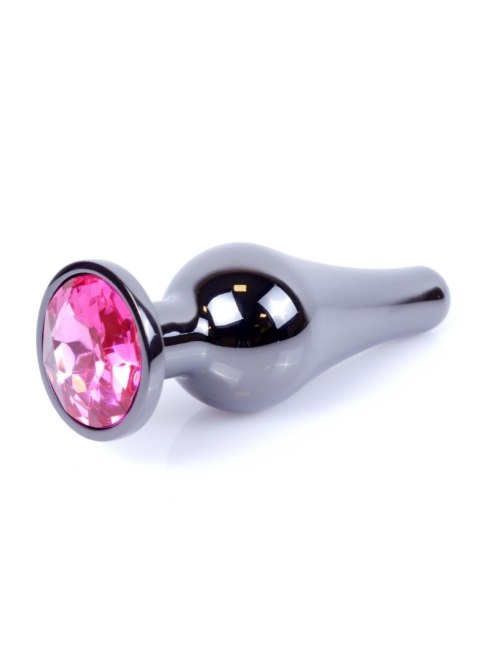 Plug, korek analny, Korek analny-Jewellery Dark Silver BUTT plug, korek analny- Pink Plug, korek analny, Korek analny-Jewellery Dark Silver BUTT plug, korek analny- Pink