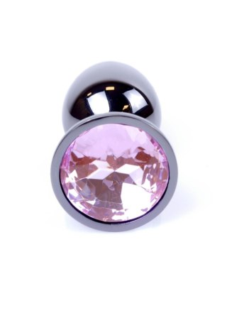 Plug, korek analny, Korek analny-Jewellery Dark Silver plug, korek analny- Rose